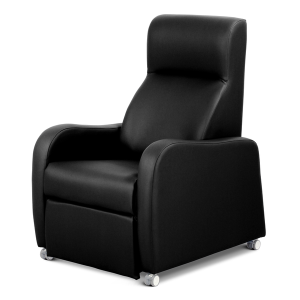 Reclining Armchair, Manual, Vinyl Schwarz