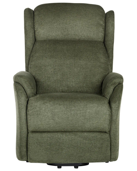 Reclining Armchair, Electric, Vinyl Turkis & VP Fabric Green