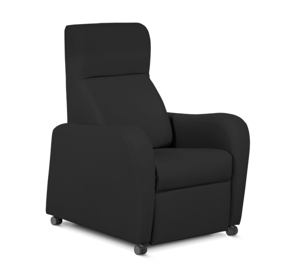 Reclining Armchair, Wide Arm, Electric, Vinyl Schwarz