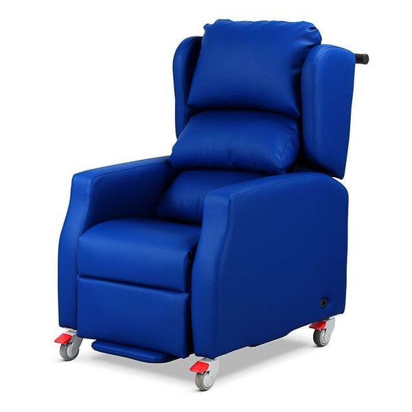 Reclining Porters Armchair, Waterfall Back, Handset Operated, Vinyl Melone