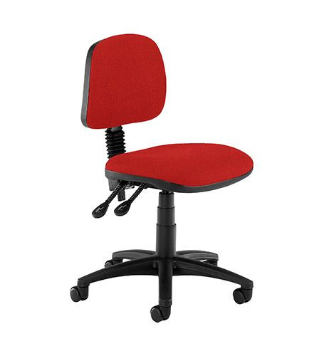 Task Chairs, Operator, Medium Back, Ring Arms - Flame Red
