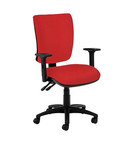 Task Chairs - Consort, High Back, Adjustable Arms - Tomato