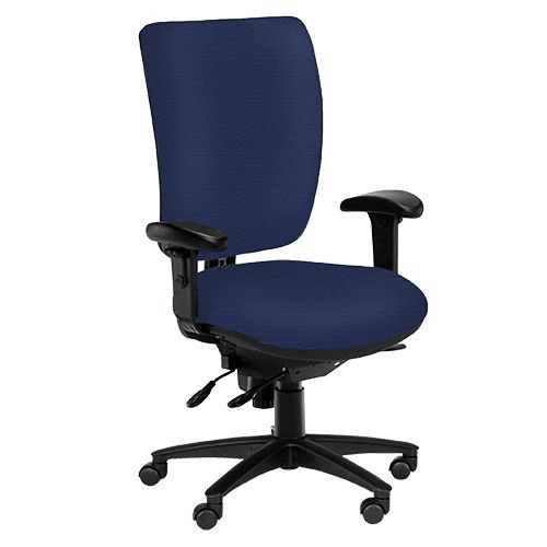 Task Chairs - Ergo, High Back, Adjustable Arms, Headrest - Cobalt