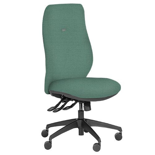 Premium Task Chairs - Executive, High Back, Adjustable Arms - Kingfisher
