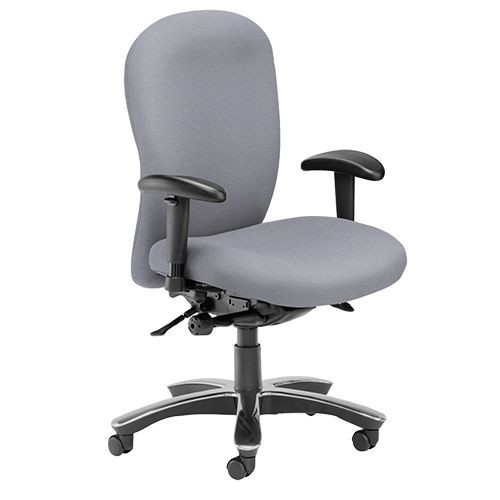 Premium Task Chairs - Posture Plus, High Back, Adjustable Arms, Headrest - Seal