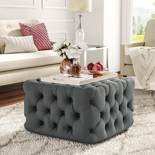Soft Seating & Reception - Button, Pouffe - Cobalt