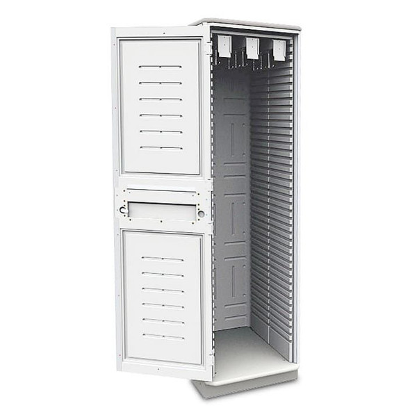 Polymer Mobile & Stationary Catheter Storage Units - Double, Tambour Doors, 360 x Catheters