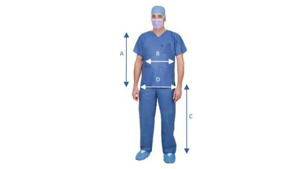 Soft Disposable Green Scrub Suit Set without Pockets X-Small