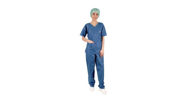 Ultimate Disposable Blue Scrub Suit Set, 2XL