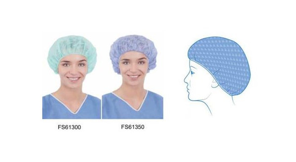 Cluster Keyback Bouffant Cap Blue 53cm