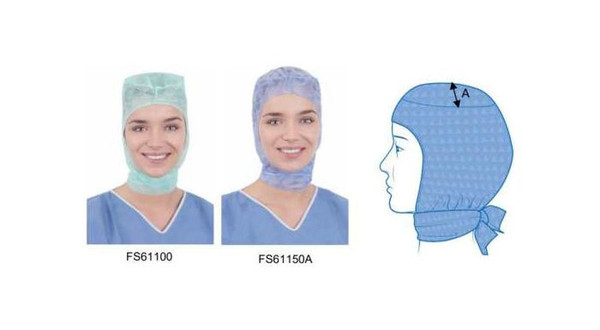 Cluster Keyback Surgical Hood Blue