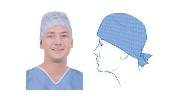 Cluster Keyback Classic Forehead Surgical Cap with Ties