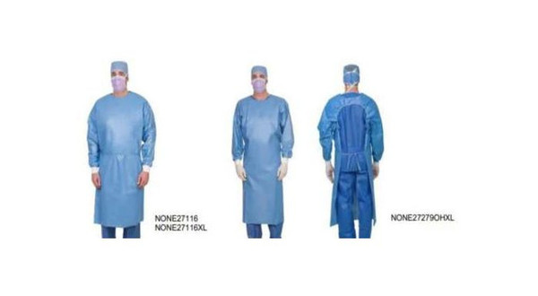 Bilaminate Impervious Isolation Gown Blue, X-Large