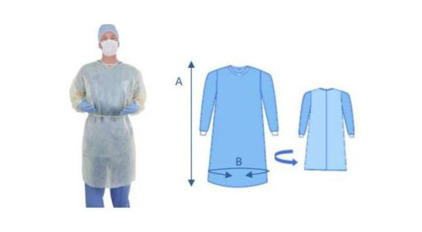 Bilaminate Breathable-Back Impervious Cover Gown Blue, X-Large