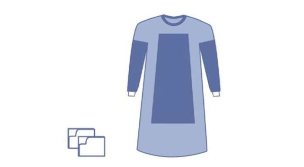 OPS™ UltraGard Poly-Reinforced Surgical Gown Small/Medium 115 CM
