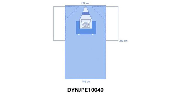 Eclipse® Craniotomy Drape with Pouch 188 x 343 CM