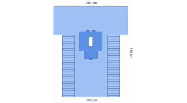 OPS™ Ultimate Reinforced Abdominal T-Drape 196/254 x 310 CM