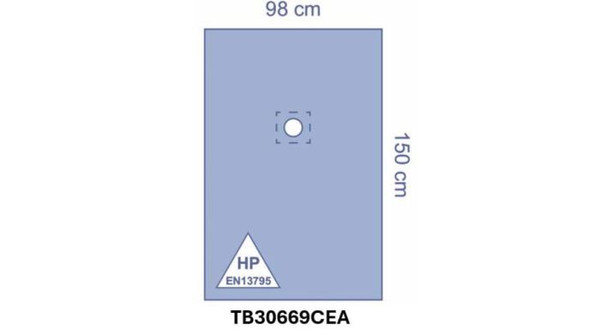 OPS™ Ultimate Adhesive Fenestrated Drape 150 x 98 CM