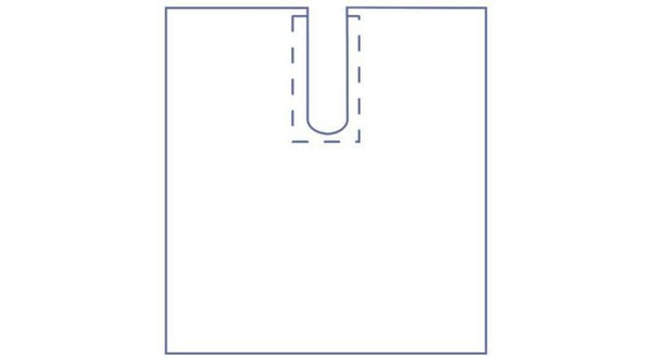 Invisishield Sterile Clear Split Drape with U-Shaped Fenestration 122 x 180 cm, adh split 15 x 48 cm