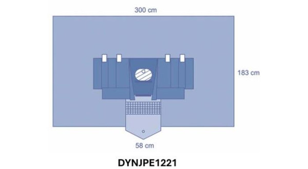 Eclipse® Reinforced Nephroscopy Drape with Pouch 300 x 183 cm