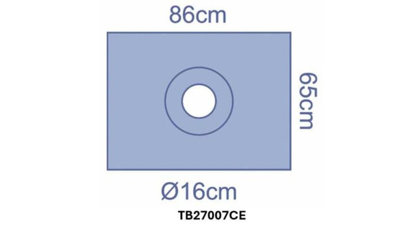 OPS™ Ultimate Cardiovascular Collar Drape 86 x 65 CM