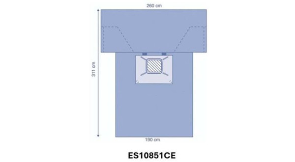 OPS™ Essential C-Section Drape with Pouch and Full Incise Film 260 x 310 CM