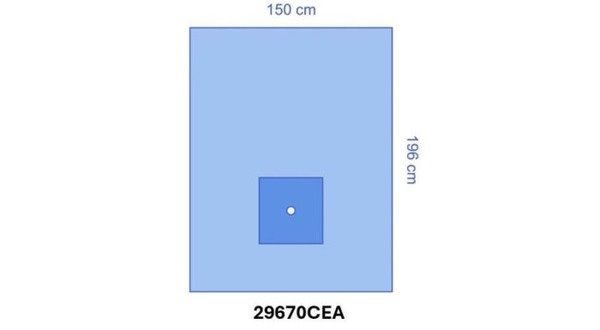 Eclipse® Reinforced ENT Fenestrated Drape 150 x 196 cm