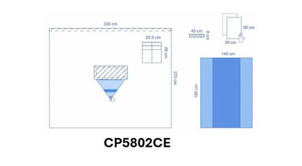 Vertical Isolation Drape Pack with Clear Adhesive Tape