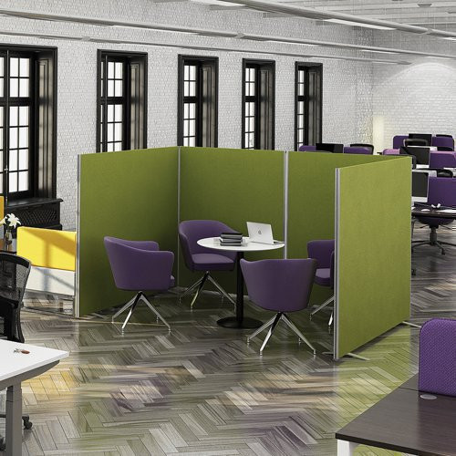 Floor standing fabric screen 1500mm high x 1800mm wide - made to order BAND B