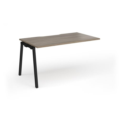 Connex Angled 1400 x 800 x 725mm Single Add On Bay - Black Frame / Nebraska Oak Top