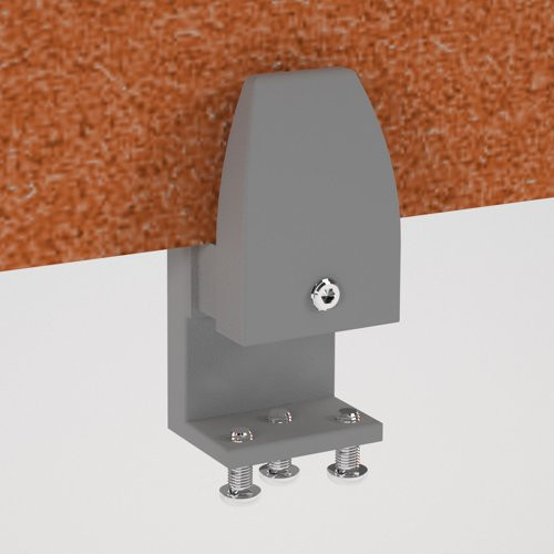 Dams Single Desk Screen Clamp Bracket - Silver