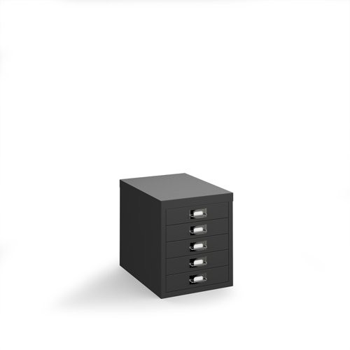 Bisley multi drawers with 5 drawers - black