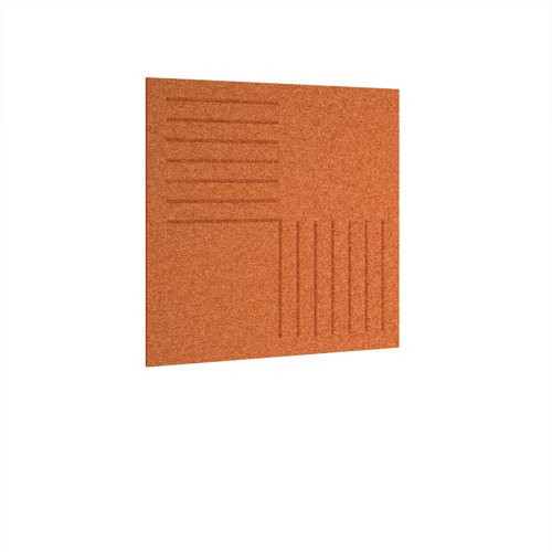 Bevelled Acoustic Ceiling - Wall Tiles 590w - Tangerine