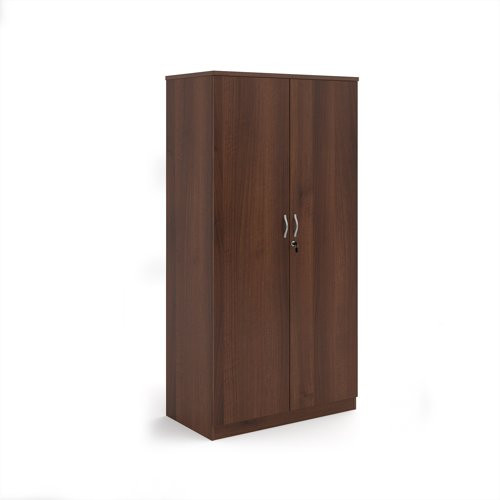 Deluxe double door cupboard 2000mm high with 4 shelves - Walnut