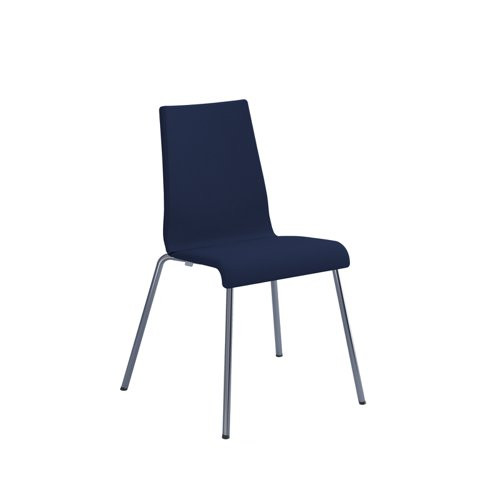 Fundamental dining chair fully upholstered with chrome frame - made to order