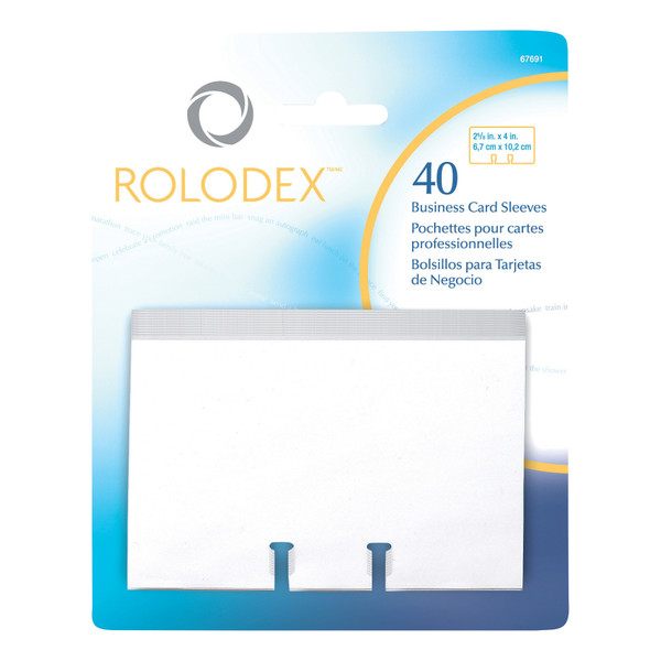 Rolodex Business Card Sleeves 67x102mm Clear Ref 67691 [Pack 40]