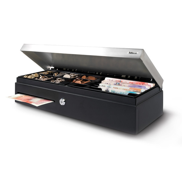 Safescan SD-4617S Cash Drawer Flip Top Standard Use 4.3kg L460xW170xH100m Black/Silver Ref 132-0498