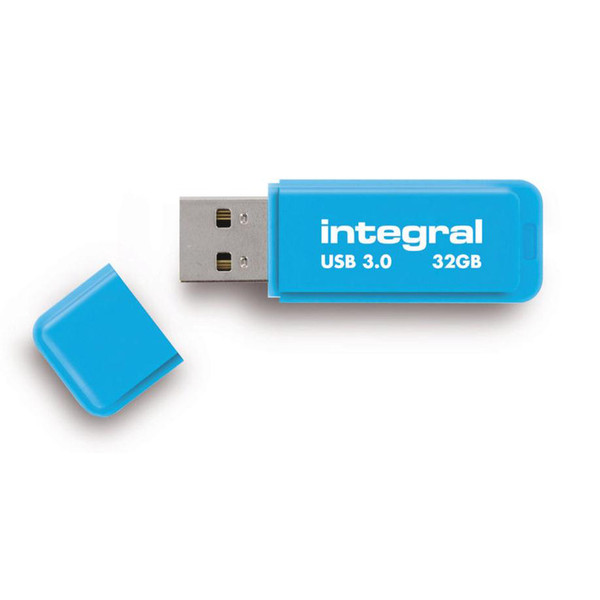 Integral Neon Flash Drive USB 3.0 Blue 32GB Ref INFD32GBNEONB3.0