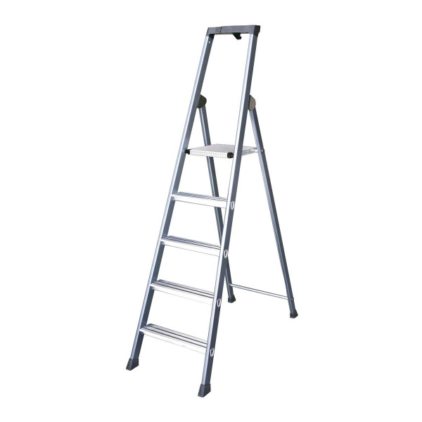 Aluminium Ladder 5 Tread Extra Deep