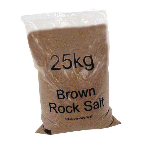 Rock Salt De-icing 25kg Brown [Packed 40]