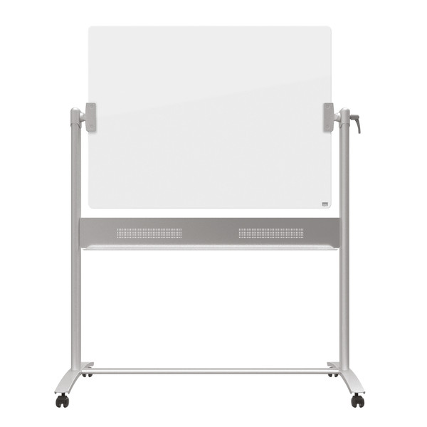 Nobo Diamond Whiteboard Mobile Glass Magnetic Horizontal Pivot 1200x900mm Ref 1903943