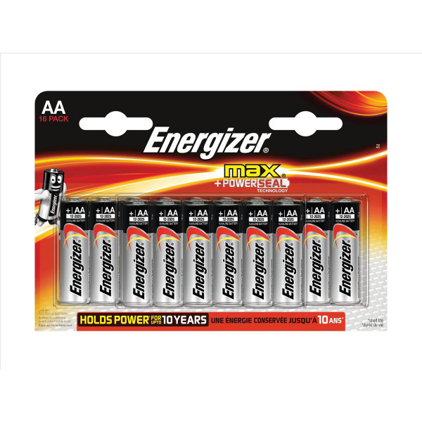 Energizer Max AA/E91 Batteries Ref E300132000 [Pack 16]