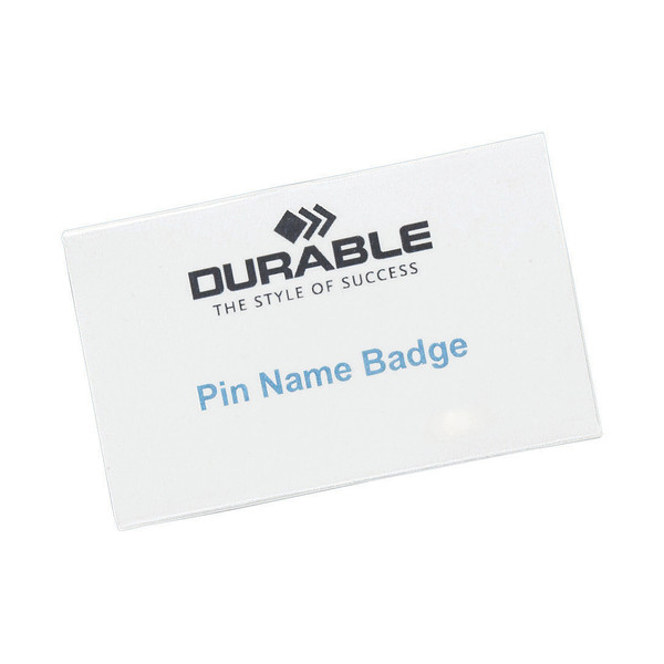 Durable Name Badges with Pin 40x75mm Ref 8008 [Pack 100]