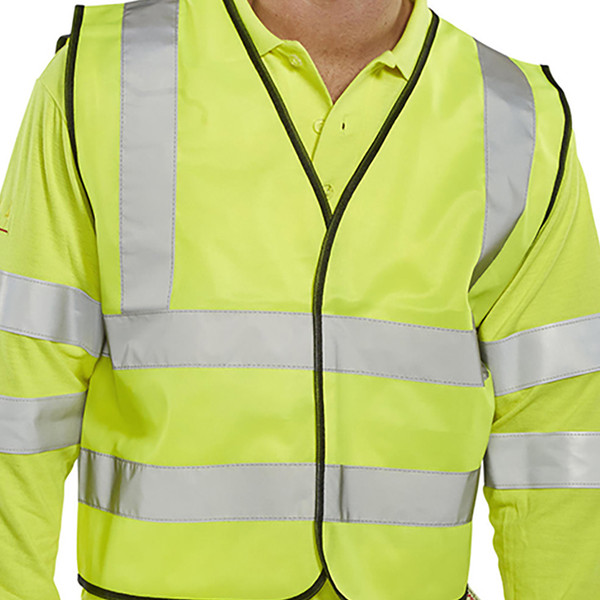 5 Star Facilities High Visibility Waistcoat Full App Small Yellow/Black Piping