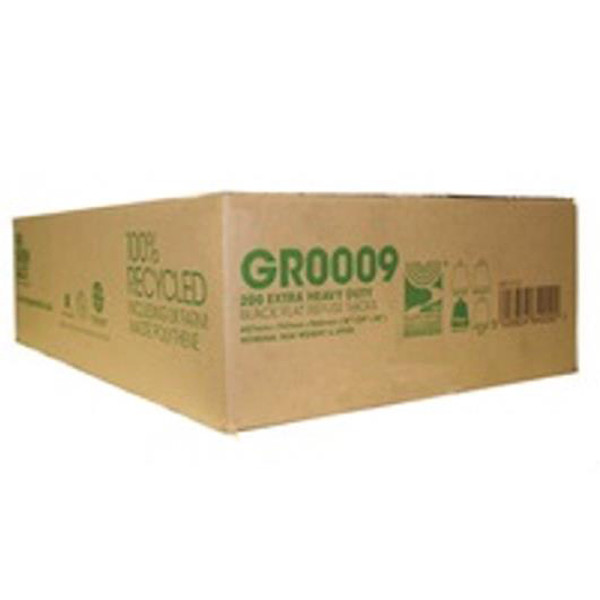 The Green Sack Refuse Sacks Extra Heavy Duty 20kg Capacity Black Ref 703113 [Pack 200]