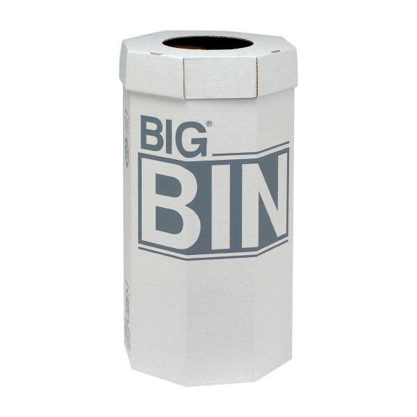 Acorn Large Bin Flat Packed Recycled Board Material 160 Litres 450x900mm White Ref 142958 [Pack 5]