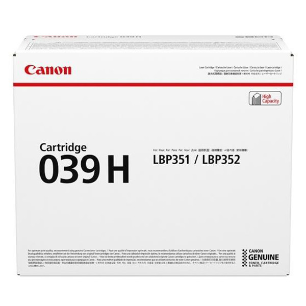 Canon CRG 039H Laser Toner Cartridge High Yield Page Life 25000pp Black Ref 0288C001