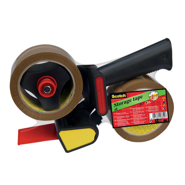 Scotch Tape Dispenser Kit Contains 1xDispenser & 2xRolls 50mmx60m Buff Packaging Tape Ref LN5066R21