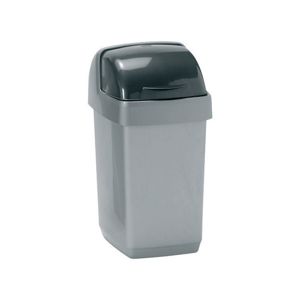 Addis Roll Top Bin Plastic 10 Litres Grey 510504