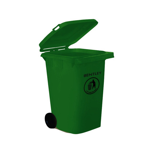 Wheelie Bin High Density Polyethylene with Rear Wheels 240 Litre Capacity 580x740x1070mm Green